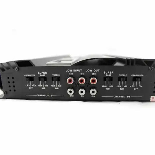 Amplificador de Potencia para Auto V12 WDK-705 | 4/3/2 Canales Clase A/B | 3800W | Modo Puente